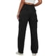 thumbnail image 3 of Gibobby Pantalones tipo cargo para mujer petite casual Pantalones de mujer diarios para el al libre con cintura elástica y bolsillos laterales(Negro,XL), 3 of 5