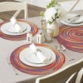 thumbnail image 2 of sets De Table Coton 38x38cm Tress Lot De 6 Set De Table Rond Lavable Rsistantes La Chaleur Set De Table Nol Antidrapant Napperon Dcoration, 2 of 5