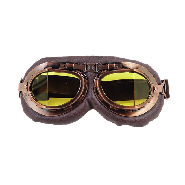 Lunettes de style Pilote Vintage pour scooter de Croisière et Motocyclette Demi-Casque