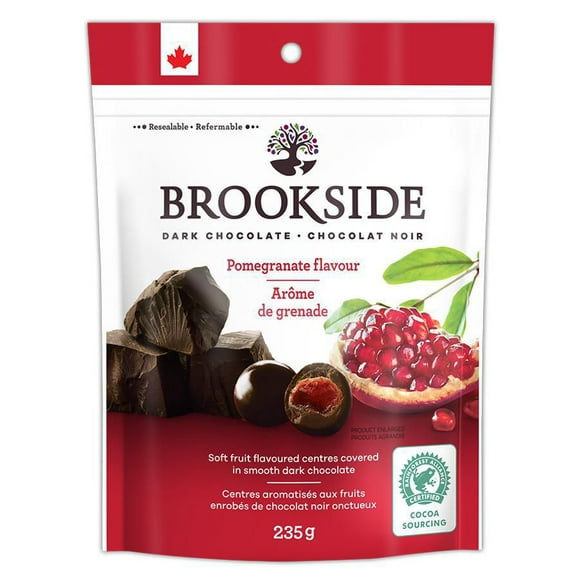 Chocolat noir BROOKSIDE, arôme de grenade 235g