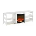 thumbnail image 2 of HomeStock Timeless Tradition TV Stand with Decorative Electric Fireplace , Entertainment Center for TVs, Modern Shelved Storage TV Stand-Color:White,Size:70 Inch with 4 Open Compartments, 2 of 2