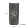 thumbnail image 2 of Led Cylinder Glass Stand 7.88" Silver Snowflake Large, 2 of 3