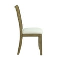 thumbnail image 2 of Karsen Beige Linen & Rustic Oak Finish Side Chair Set of 2 - Padded Seat, Button Tufted, Hardwood Legs, 23"W x 19"D x 39"H, 220lb Capacity, Perfect for Living Room & Dining Room, 2 of 7