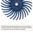 thumbnail image 5 of Uxcell 30 Pieces Radial Bristle Disc Set 1" 120 Grit Detail Abrasive Brush Kit with 1/8" 3/32" Shank Mandrels, Blue, 5 of 7