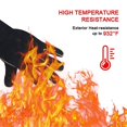 thumbnail image 3 of Guantes de soldadura resistentes, resistentes al calor y al fuego con costuras de Kevlar, guantes de trabajo para chimenea, estufa, horno, parrilla, soldadura, agarradera, jardinería Rojo Verde Cocina, Decoración y Otros, 3 of 5