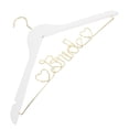 thumbnail image 5 of Raindrops White Wooden Bride Hanger for Wedding Dress - Bridal Shower Decor Display Accessory Set of 1, 5 of 8