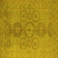 thumbnail image 1 of Ahgly Company Indoor Square Oriental Yellow Traditional Area Rugs, 3' Square, 1 of 4