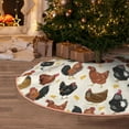 thumbnail image 6 of Daiia Roosters and Chickens Drawing Merry Christmas Tree Skirt , Xmas Large Lace-up Tree Skirt, Santa Snowflakes Rustic Home Decorations New Year Party Farmhouse Decor-30", 6 of 7
