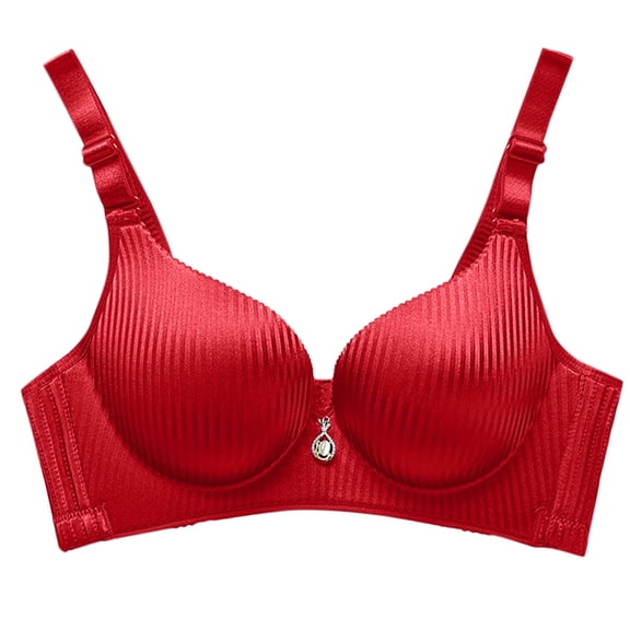 Hrsba Push Up Bras for Women,Wireless Bras,Size A Thick Padded Solid Color Side Soft Support No Underwire Everyday Bra