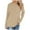Khaki, variant on Fouhkni Long Sleeve Shirts for Women Crew Neck Casual Basic Tees Soft Loose Solid Color Fall Tops