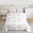 thumbnail image 2 of jejeloiu Pink Ribbon Bow Full Size Comforter Sets,Volleyball Games Bedding Sets For Girls Teens Reversible 3 Pieces, 2 of 8