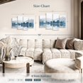 thumbnail image 3 of Elephant Stock Lake In The Valley Wall Art - Horizontal Multi Panel Canvas - Living Room Wall Decor - Abstract Multi Panel - Gray And Blue Decor By Nan - 36" x 22", 3 of 4