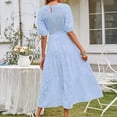 thumbnail image 5 of Jiyugala Dresses for Women 2023 Round Neck Short Sleeve Plus Size Floral Dress, 5 of 5