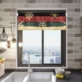 thumbnail image 2 of Ryvnso Snowflakes on Watercolor Stripe Window Valance Kitchen Farmhouse Rod Pocket Short Curtain 54x18 inch, 2 of 6