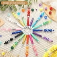 thumbnail image 4 of 50Pc Plastic Beaded Pens Bulk Multicolor Cute 1.0mm Beaded Pens 4-in-1 Beaded Ballpoint Pens Making Graduation SuppliesB, 4 of 7