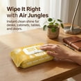 thumbnail image 2 of Air Jungles Wood Cleaner Wipes 70 Count, XL 8in x 10in, Clean Polish Protect Wipe for Wood Furniture, Tables, Cabinets, Remove Dust and Stains, with Vitamin E Gentle for Skin, Lemon Scent, 2 of 7