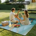 thumbnail image 5 of Fsddascl Turquoise Blue Outdoor Rug for Patio/Deck/Porch, Non-Slip Large Area Rug 5 x 8 Ft, Modern Teal Gold Marble Textured Indoor Outdoor Rugs Washable Area Rugs, Reversible Camping Rug Carpet, 5 of 5