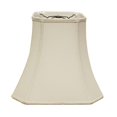 thumbnail image 1 of Cloth & Wire Cut Corner Square Bell Softback Lampshade with Washer Fitter, Natural Color Fabric Lampshade for Table Lamps, Natural Linen, 9" Top x 16" Bottom x 13" Height, 1 of 3