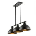 thumbnail image 3 of JONATHAN Y Asher 36" 3-Light Industrial Farmhouse Iron Linear LED Pendant, Oil Rubbed Bronze, 3 of 9
