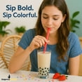 thumbnail image 6 of Impresserve Colorful Assorted Jumbo Smoothie Straws - 100 Count, 6 of 6