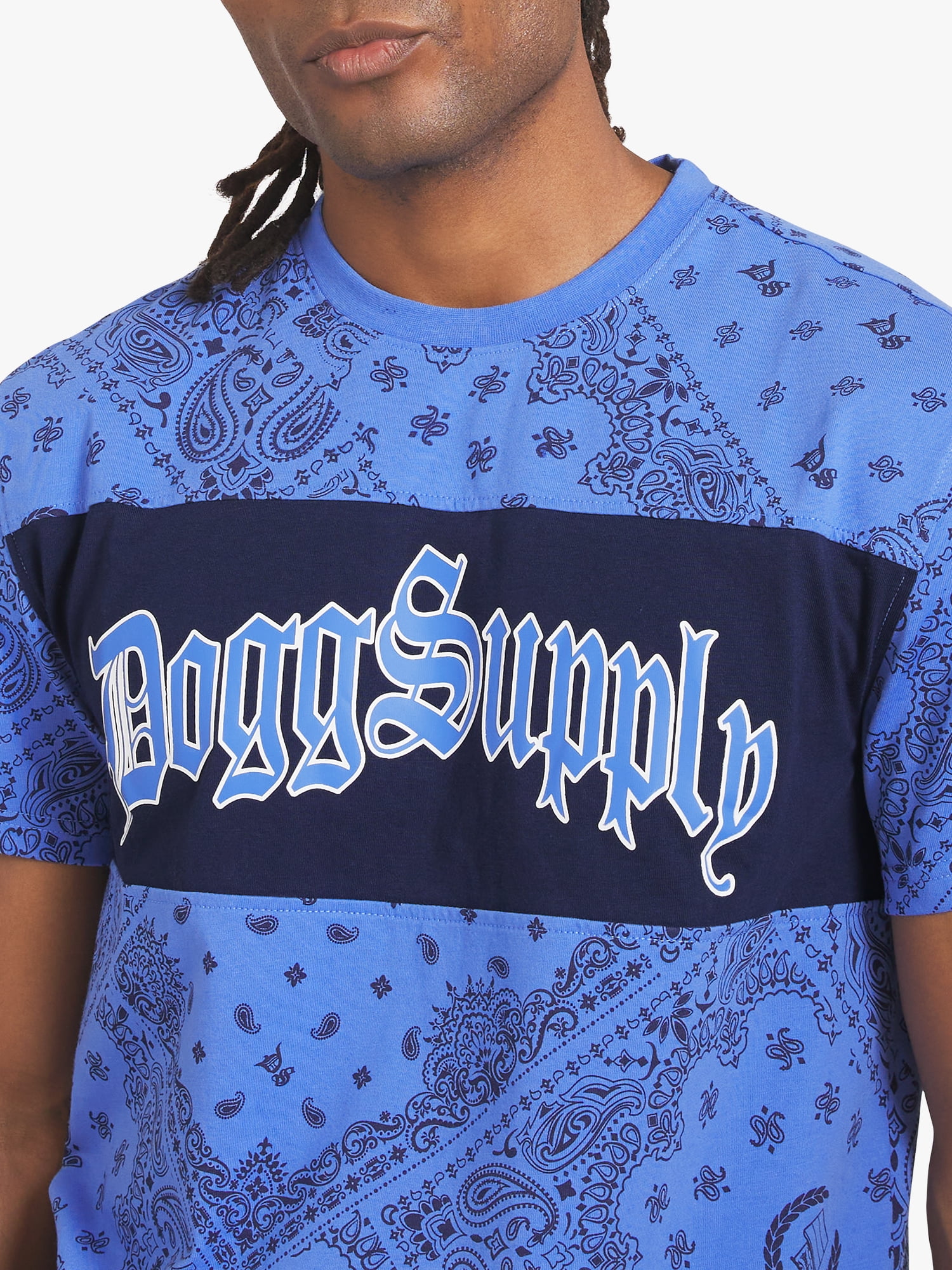 Dogg Supply by Snoop Dogg All-Gender Men's and Women's Bandana Print Short Sleeve Tee, Sizes XS-3XL