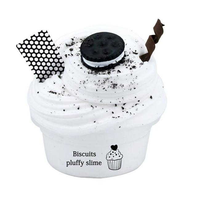 Flmtop 60ml Biscuit Slime Rebound Portable Display Mold Elastic Squeezing Toy for Nursery School