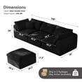 thumbnail image 6 of Cloud Couch – Boneless Modular Sectional Sofa with Ottoman, Oversized Sectional Couches for Living Room, Deep Seat, Soft Chenille Fabric, Modern L-Shaped Lounge,U-Shaped Sectionals, 6 of 12