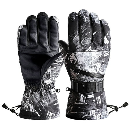 

Dadaria Warm Gloves Men Woman Gloves Winter Outdoor Windproof Ski Riding Touch-Screen Plus Velvet Double Layer Warm Gloves Black XL Women Men