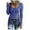 Dark Blue, variant on Lindreshi Womens Tops Women's Casual Solid Color Buttons Long Sleeve V-Neck Loose Shirt Blouse Top