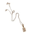 thumbnail image 4 of Collar con dije de oro laminado letra brillos B, 4 of 7