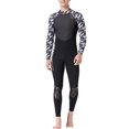thumbnail image 2 of DivaSail Wetsuits Buceo Traje de buceo Hombre y mujer Súbido de manga larga Pantalones largos Cuerpo completo Traje de baño completo Deportes transpirables Pieles de buceo Hombres Negro / White 【L】 kenally OD003283-03, 2 of 7