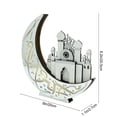 thumbnail image 2 of Ramadan Kareem Wooden Table Lamp, Vintage Castle Lunar Night Light, Festive Eid Mubarak Tabletop Centerpiece, Exquisite Islamic Home Decor Ornament for Living Room Table Display, Silver, 2 of 6