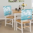 thumbnail image 5 of Ocean Beach Chair Covers Set of 4 Summer Beach Chairs Blue Sky Sea Cloud Chair Back Covers Stretch Removable Washable Slipcovers Protector for Dining Room Kitchen Party Decor, 5 of 9