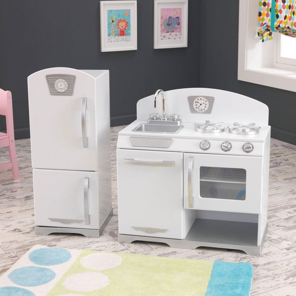 kidkraft retro kitchen white