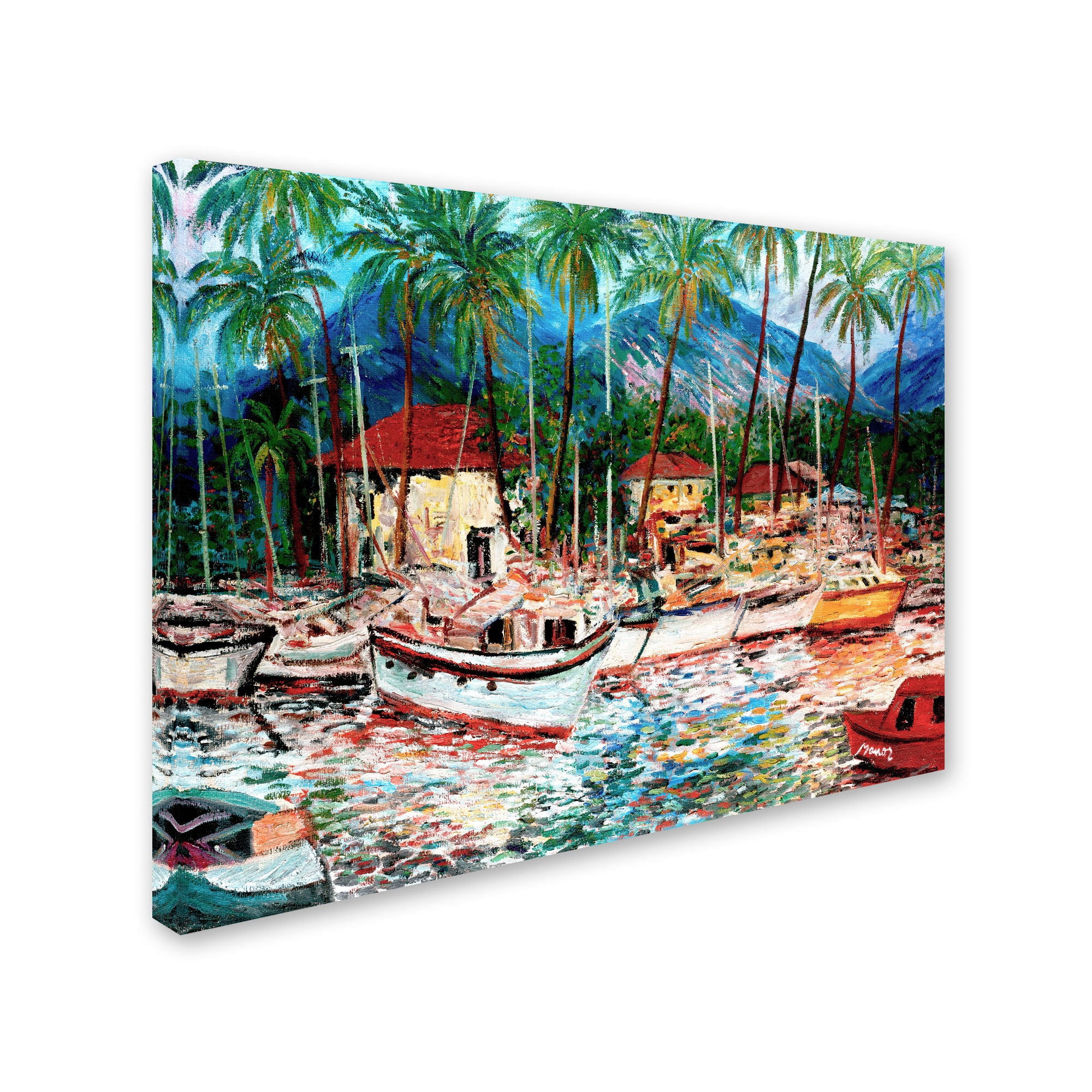Trademark Fine Art "Lahaina Boats" Canvas Art by Manor Shadian