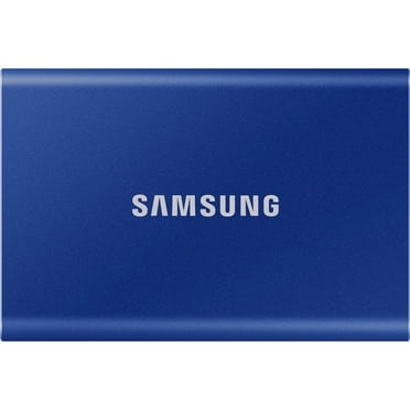 SAMSUNG T7 Portable SSD 1TB Indigo Blue, Up-to 1,050MB/s, USB 3.2 Gen2, External - MU-PC1T0H/AM