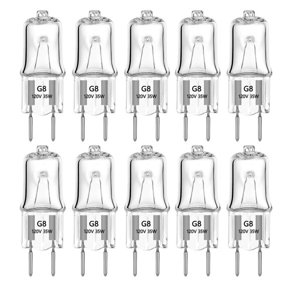 Bombillas YBEK G8 35W 120V 2700K Blanco Cálido Paquete de 10
