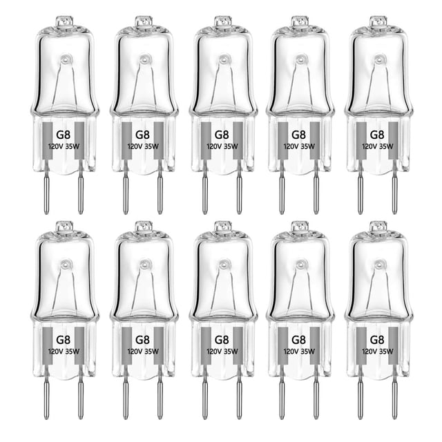 Bombillas YBEK G8 35W 120V 2700K Blanco Cálido Paquete de 10