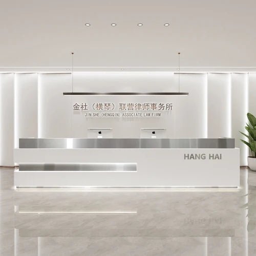 Check Out Reception Desk Counte Supermarket Barbershop Stainless Steel Reception Desk Modern Recepcion Mostrador Bar Furniture My Lux Decor Round