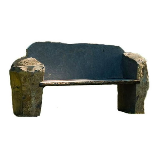 Stone Age Creations Be Ba Lm Landmark Basalt Boulder Bench With Back Com Stone Age Creations Be Ba Lm Landmark, Boulder Outdoor Furniture