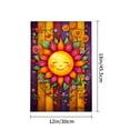 thumbnail image 4 of Amhnf Colorful Sunflower Garden Flag With Smiling Sun And Floral Design For Home Outdoor Garden Yard Decor 12x18 inch, 4 of 5