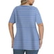 thumbnail image 4 of Tops de Manga Corta de Tamaño Más de las Mujeres, Blusas de Cuello en V Impresas de Verano de Moda para Uso Casual, Diario Y de Fiesta, 4 of 8