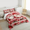 thumbnail image 3 of Homewish Kawaii Gnome Bedding Comforter Set,Valentine Rose Twin Comforter Sets,Classic Geometric Checkered Bedding Set For Adults,Microfiber Bedroom Decor Reversible,2pcs, 3 of 8