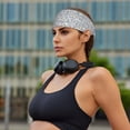 thumbnail image 4 of White Lightning Glitter Headbands for Women Men, Workout Elastic Sweat Band for Yoga Running Cycling Gym Exercise Non Slip Head Bands for Women's Hair, 4 of 5