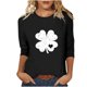 thumbnail image 2 of RKSTN Valentine's Gifts Women's 3/4 Sleeve T Shirts Top Oversized Crewneck Valentines Graphic Print Short Sleeve Shirt Womens Casual Solid Round Neck Loose Three Quarter Sleeve Shirt Spring Clothes, 2 of 7