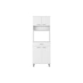 thumbnail image 4 of Cala 2 Piece Kitchen Set, Cala Kitchen Island + Della 60 Pantry, White /Walnut, 4 of 6