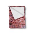 thumbnail image 2 of Cherry Tree Soft Flannel Fleece Blanket, Blossoms Sakura Japanese Pink Floral Spring Garden Park Botanical Petals Buds, Cozy Plush for Indoor and Outdoor Use, 70" x 90", Fuchsia Pink, by Ambesonne, 2 of 6