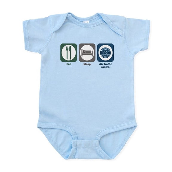 CafePress - Eat Sleep Air Traffic Control Infant Bodysuit - Baby Light Bodysuit, Size Newborn - 24 Months