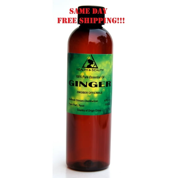 GINGER ESSENTIAL OIL AROMATHERAPY 100% PURE NATURAL 4 OZ