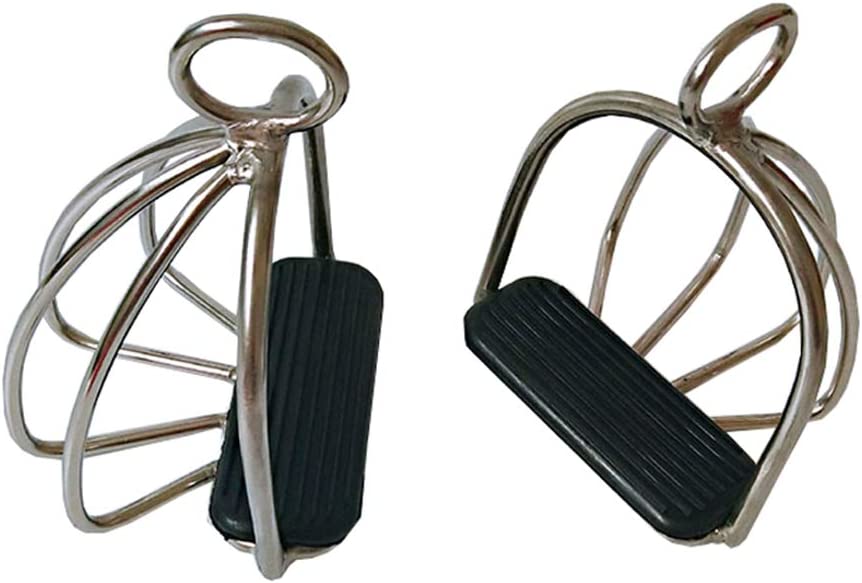 Rainbow Gloss Riding Stirrups AMIDALE Rainbow Gloss Fillis Irons Stirrups – Stainless Steel Horse Riding Stirrups, 5 Inch Stainless Steel Stirrups